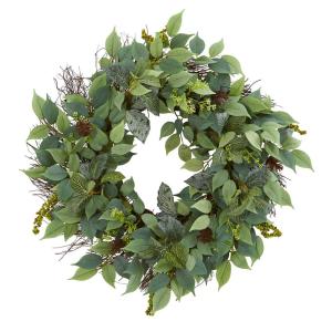 Nearly Natural - Decorative Wreaths - Artificial Greenery - The Home Depot