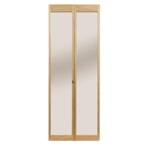Traditional Mirror Wood Interior Bi-fold Door