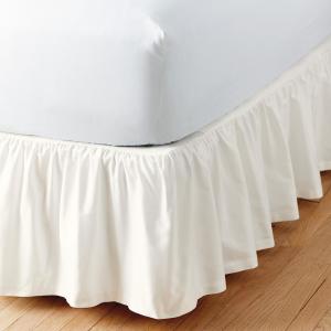 Simple Tuck 21 in. Gathered Solid Bed Skirt