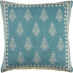 Classic 20 in. x 20 in. Damask Persian Motif Square Throw Pillow