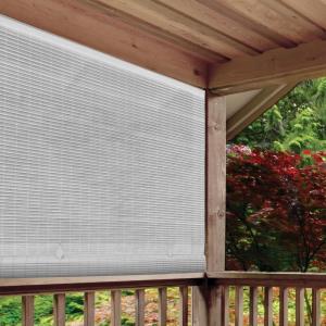 96WX72L Window Shade Exterior Solar Roll Up Patio Curtain Screen Treatment Blind 