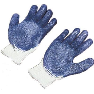 White String Knit Sure Grip Gloves with Blue Latex Coated Palm and Fingers (24-Pack)