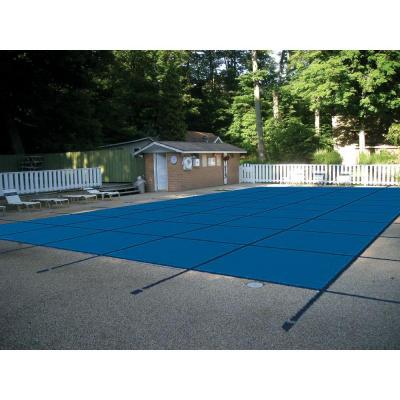 Rectangle Blue Mesh In Ground Safety Pool Cover