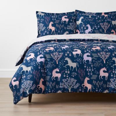 teal unicorn bedding