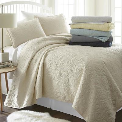 Damask Quilted Coverlet Set