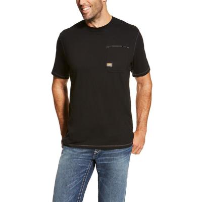 Men's Black Rebar Short Sleeve Work T-Shirt