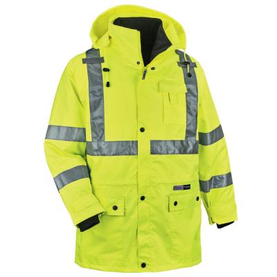 GloWear 8385 Men's Lime High Visibility 4-in-1 Jacket