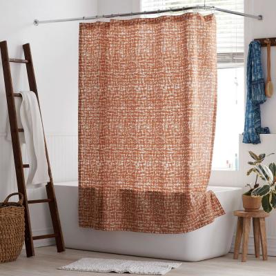 burnt orange shower curtain