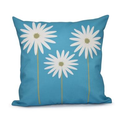Daisy May Floral Print Throw Pillow