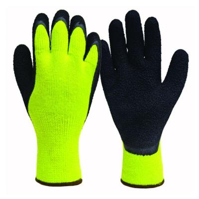 Winter High Visibility Thermal Latex Coated Gloves