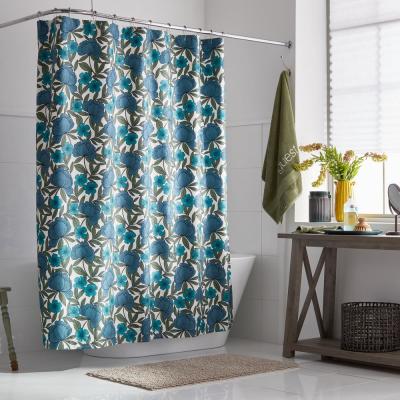 Teal Shower Curtains, Dark Teal Blue Shower Curtain