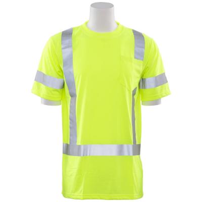 9801S Class 3 Short Sleeve Hi Viz Lime Unisex Poly Jersey T-Shirt