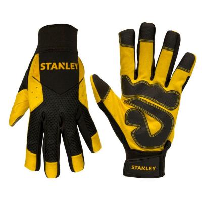 Men's Yellow Synthetic Leather Palm Gloves