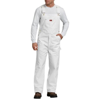 Relaxed Fit White Painters Bib Overall