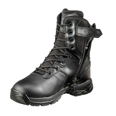Men's Black Polishable Waterproof Soft Toe 8 in. Side Zip Tactical Boot
