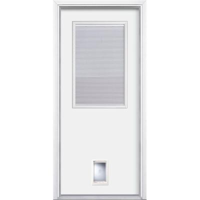 exterior door with built in pet door home depot