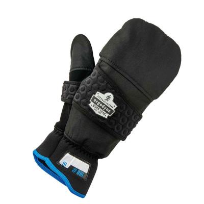 Black Thermal Flip-Top Gloves