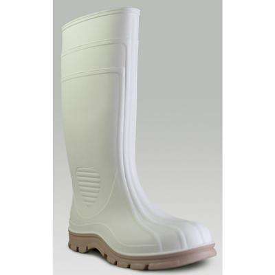 white rubber work boots