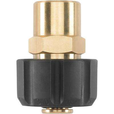 Powercare 3 8 In Female Quick Connect X M22 Connector For Pressure Washer Ap31030b The Home Depot