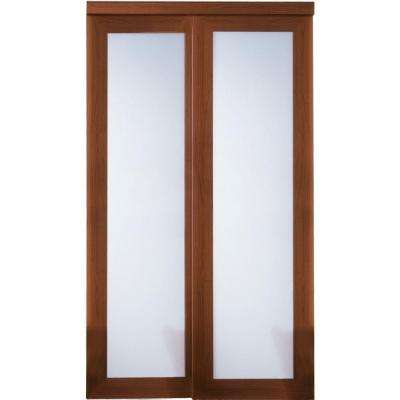 60 X 80 Cherry Finished Sliding Doors Interior Closet 2000 Series Cherry 1 Lite Composite Grand Sliding Door