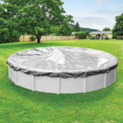 Winter Pool Covers The Home Depot Platinum Round Silver Solid Above Ground Winter Pool Cover