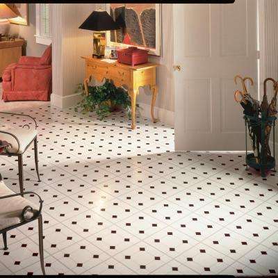 Mid Century Modern Vinyl Flooring Resilient Residential L And Stick Diamond Jubilee Black White 12 In X