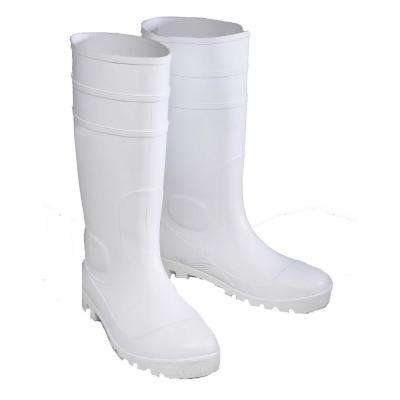 white construction boots