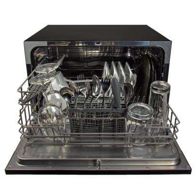 black and silver dishwasher