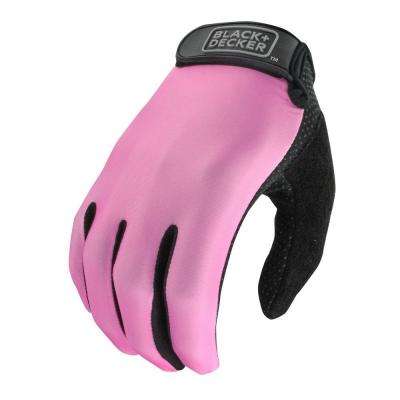 pink work gloves