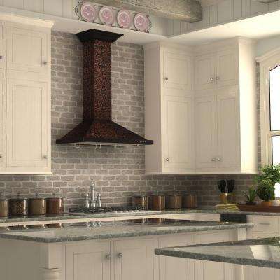 Copper Range Hoods Liances The Home Depot 36 In 760 Cfm Convertible Wall Mount Range Hood Flower Copper