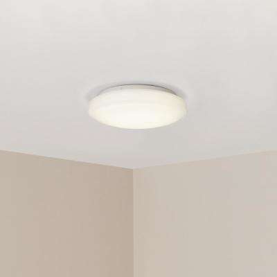 White Flush Mount Lights Lighting The Home Depot Functional Style 12 In Round White 75 Watt Equivalent Integrated Led Flush Mount 1000