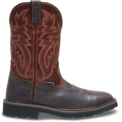 wolverine men's rancher wellington work boots
