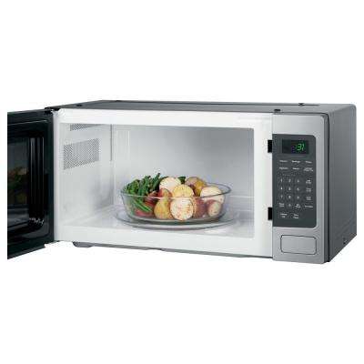 Ge Profile 1 Cu Ft Countertop Microwave In Stainless Steel With Profile 1 Cu Ft Countertop Microwave In Stainless Steel With Sensor Cooking