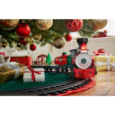 christmas tree train set home depot
