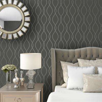L Stick Wallpaper Decor The Home Depot Tear Drop Charcoal And Metallic Silver Self Adhesive Removable Wallpaper