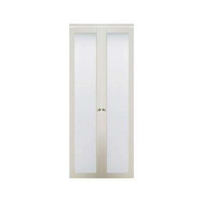 3010 Series 1 Lite Tempered Frosted Glass Composite Interior Closet Bi Fold Door