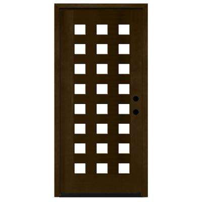 Modern Front Doors Exterior The Home Depot Modern 24 Lite Obscure Stained Mahogany Wood Prehung Front Door