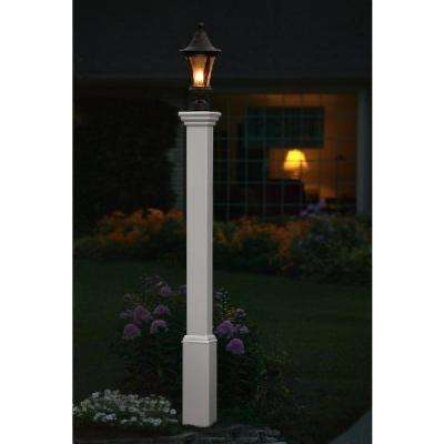 Post Lighting Outdoor The Home Depot 5 In X 72 Vinyl Madison Lamp Post
