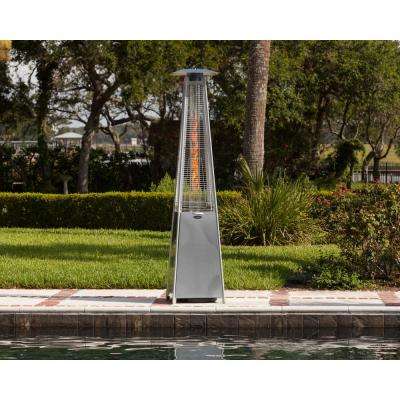 Amazon Com Dkeli Outdoor Patio Heater With Wheels Portable 47 000 Btu Commercial Lp Gas Propane Heater Auto Shut Off 88 Inches Tall Standing Patio Heater Csa Certified For Garden Wedding Party