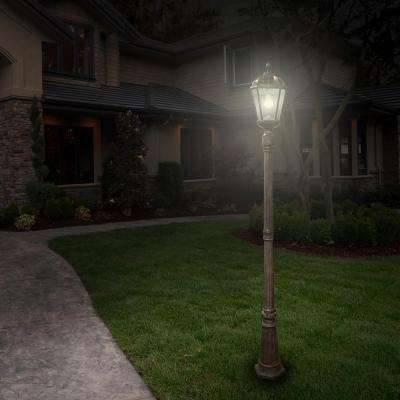 Solar Post Lighting Outdoor The Home Depot Royal Bulb Series Single