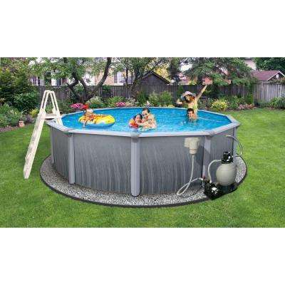Above Ground Pools The Home Depot Martinique Round Above Ground Pool Package 48 In Deep