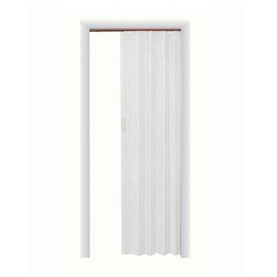 Frost White Vinyl Accordion Interior Closet Doors