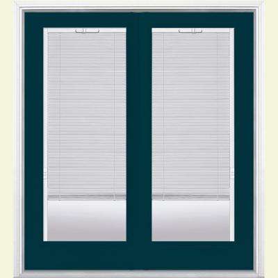 71 X 80 Patio Doors Exterior The Home Depot Prehung Mini Blind Fibergl Patio Door