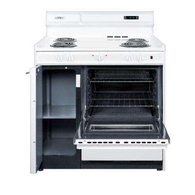 36 In Electric Ranges The Home Depot Electric Range In White 36 2 9 Cu Ft