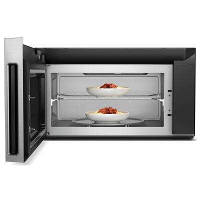 Left To Right Swing Microwaves Liances The Home Depot Smart Over The Range Microwave In Black Stainless With Scan