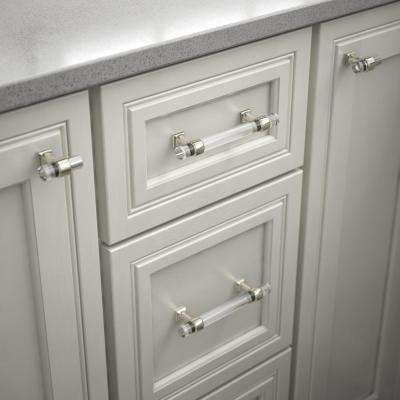 Acrylic Drawer Pulls Cabinet Hardware The Home Depot 3 4 In 96mm Center To Polished