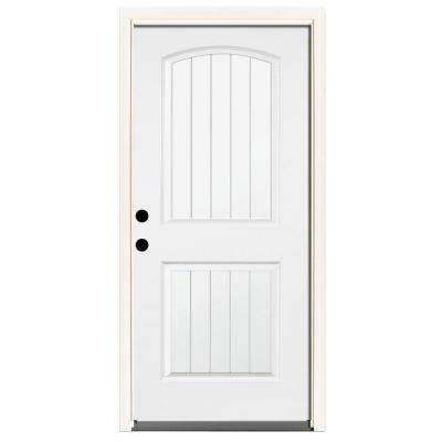 36 X 80 Front Doors Exterior The Home Depot Premium 2 Panel Plank Primed Steel Prehung Front Door