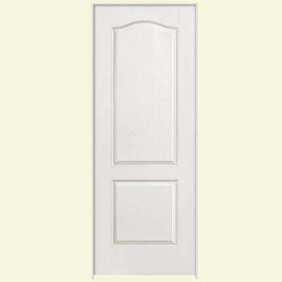 Textured 2 Panel Arch Top Hollow Core Primed Composite Single Prehung Interior Door