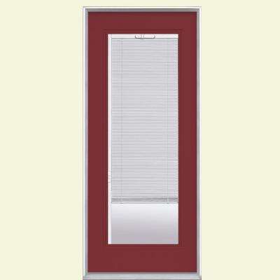 Mini Blind Painted Steel Prehung Front Door With No Brickmold