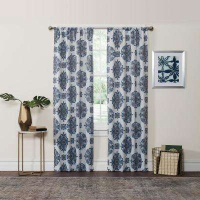 Blackout Aqua Rod Pocket Curtain Blackout Aqua Rod Pocket Curtain